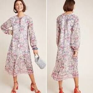 NEW Raga Ramona Peasant Dress Floral Midi Boho Summer Vacation Women XS